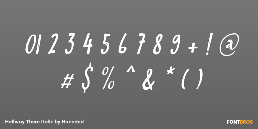 Halfway There Italic Font Poster #1