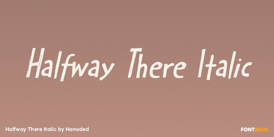 Halfway There Italic Poster