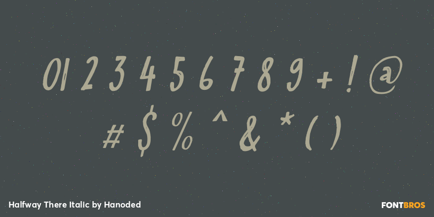 Halfway There Italic Font Poster #4