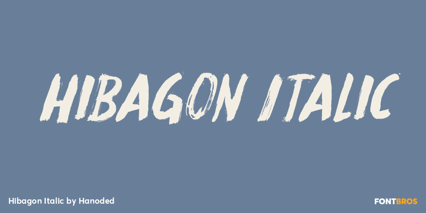 Hibagon Italic Font Poster #1