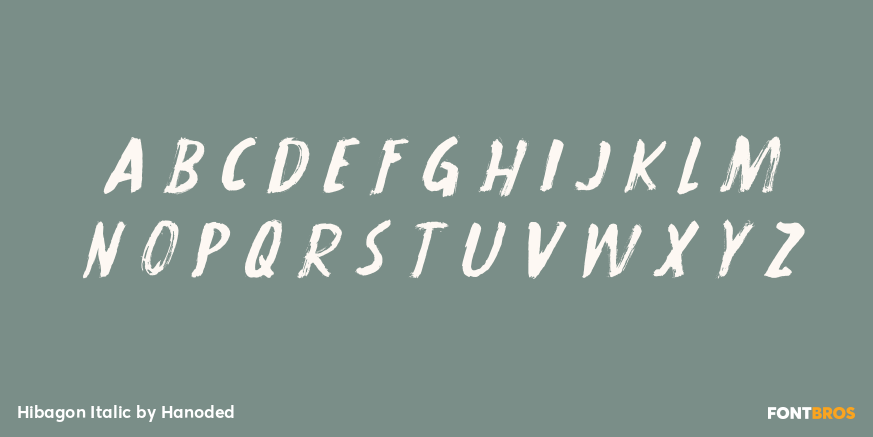 Hibagon Italic Font Poster #3