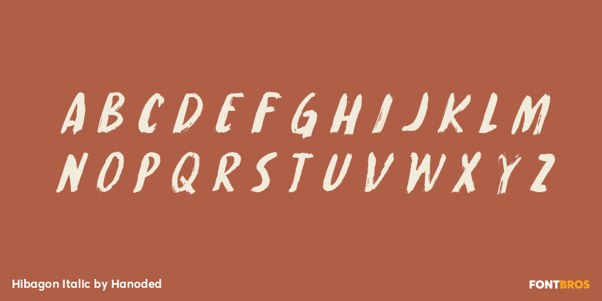 Hibagon Italic Font Poster #2