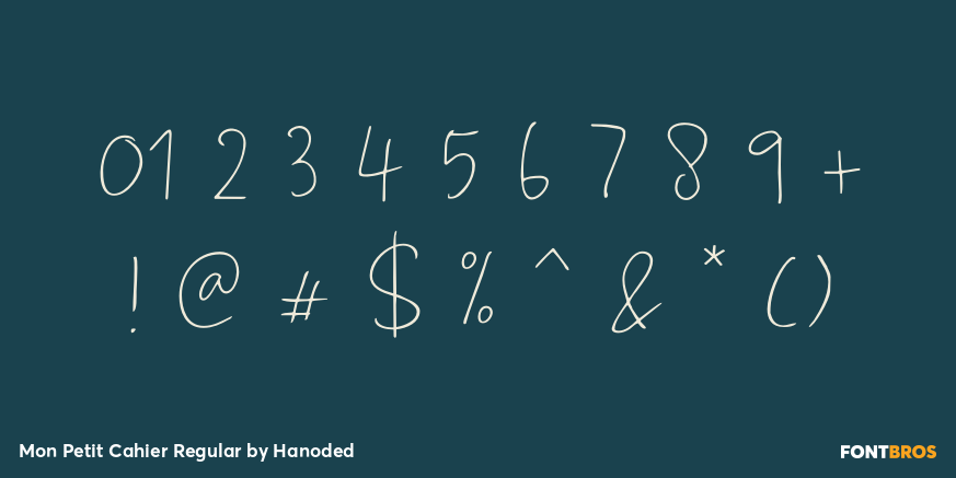 Mon Petit Cahier Regular Font Poster #4