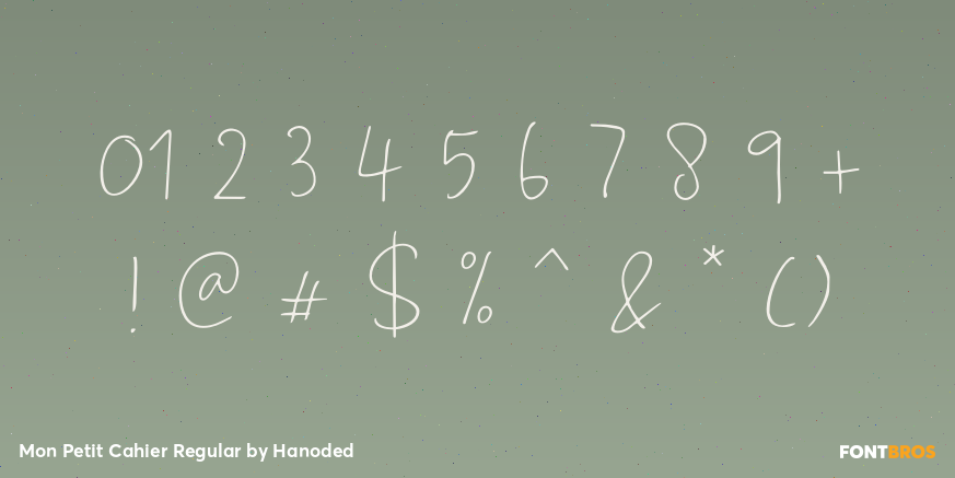 Mon Petit Cahier Regular Font Poster #4