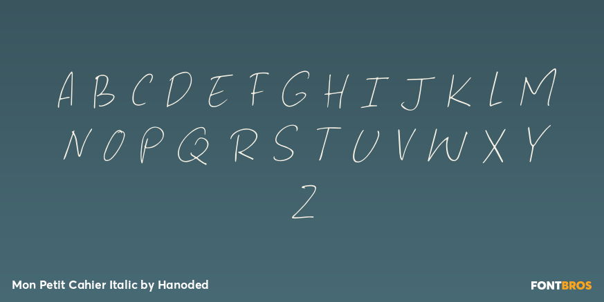 Mon Petit Cahier Italic Font Poster #2