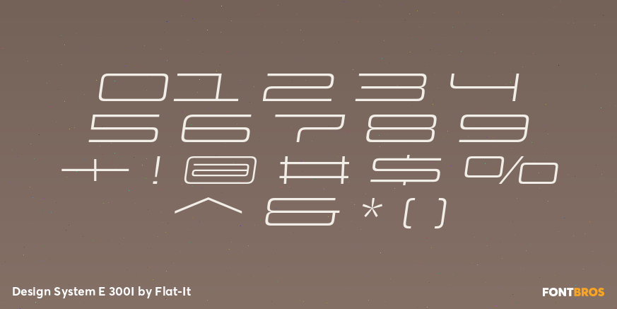 Design System E 300I Font Poster #1