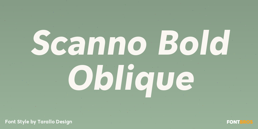 Scanno Bold Oblique Font Poster #1