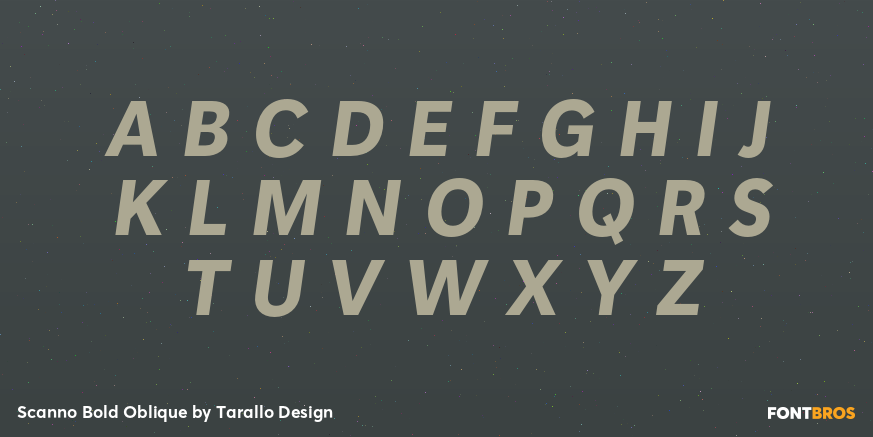 Scanno Bold Oblique Font Poster #1