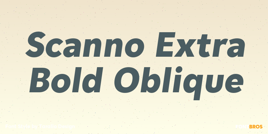 Scanno Extra Bold Oblique Font Poster #1