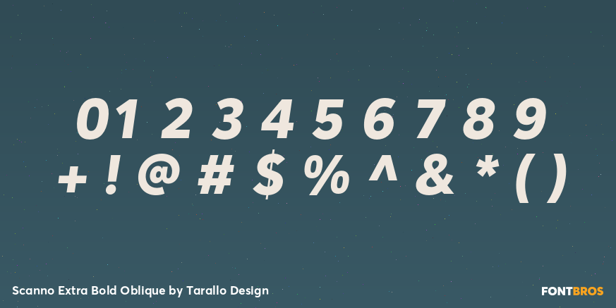 Scanno Extra Bold Oblique Font Poster #1