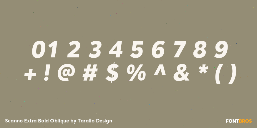 Scanno Extra Bold Oblique Font Poster #4