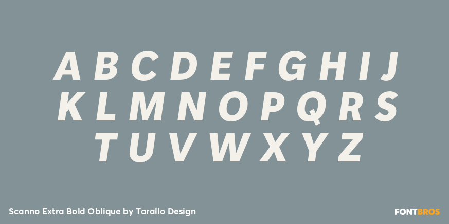 Scanno Extra Bold Oblique Font Poster #1