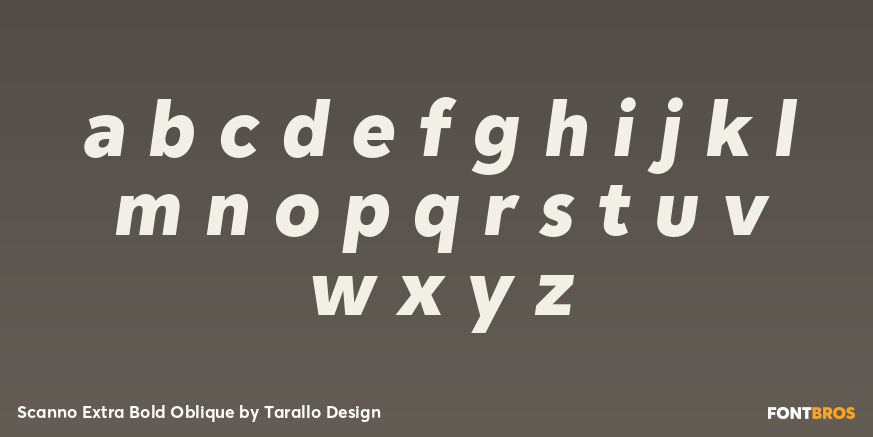 Scanno Extra Bold Oblique Font Poster #1