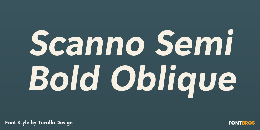Scanno Semi Bold Oblique Font Poster #1
