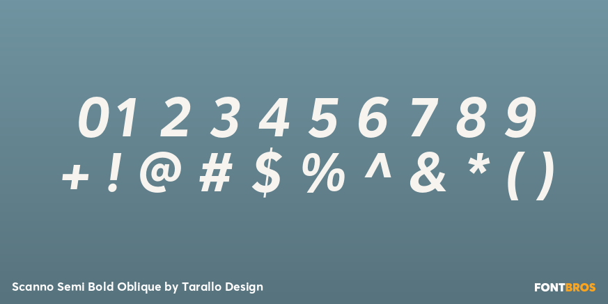 Scanno Semi Bold Oblique Font Poster #1