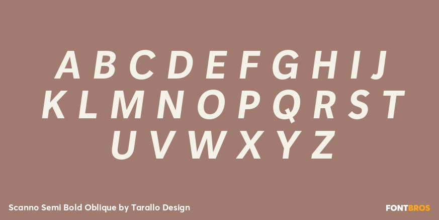 Scanno Semi Bold Oblique Font Poster #1