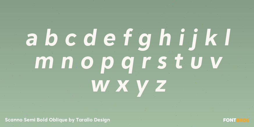 Scanno Semi Bold Oblique Font Poster #1