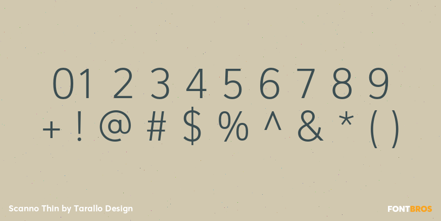 Scanno Thin Font Poster #1