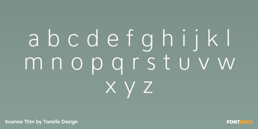 Scanno Thin Font Poster #3