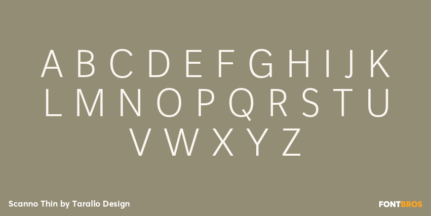 Scanno Thin Font Poster #1