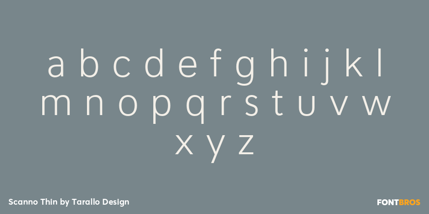 Scanno Thin Font Poster #1
