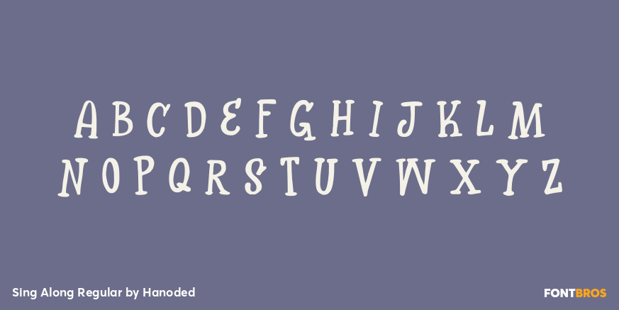 Sing Along Regular Font Poster #2