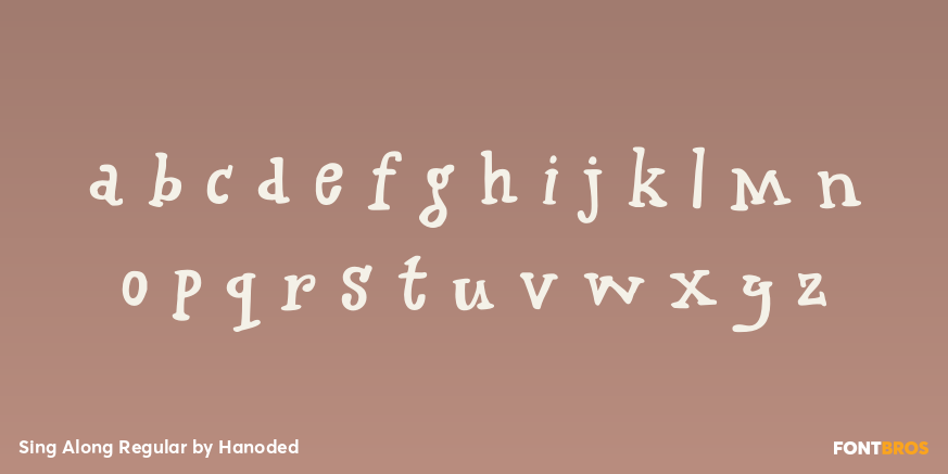 Sing Along Regular Font Poster #3