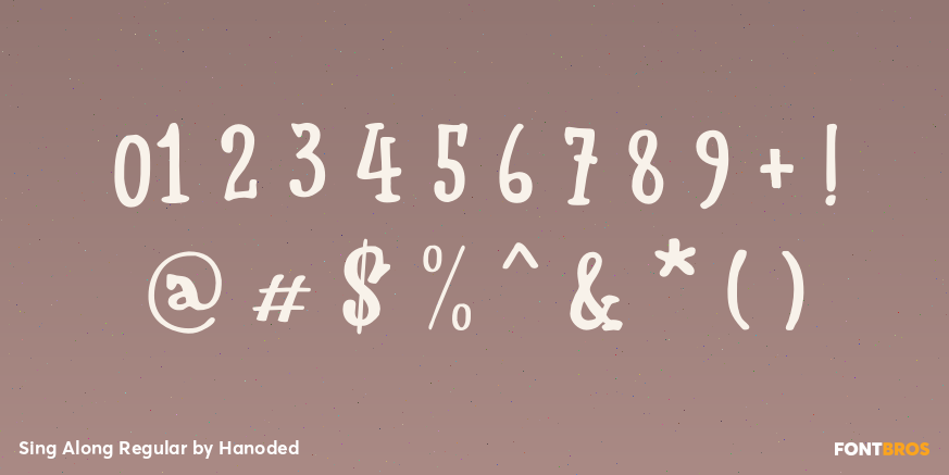 Sing Along Regular Font Poster #4