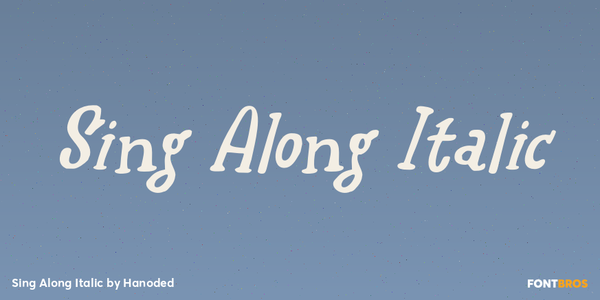 Sing Along Italic Font Poster #1