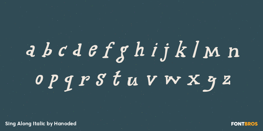 Sing Along Italic Font Poster #3