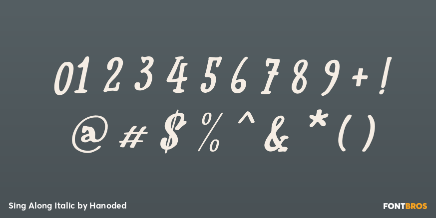 Sing Along Italic Font Poster #4