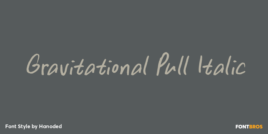 Gravitational Pull Italic Poster