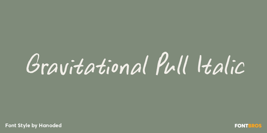 Gravitational Pull Italic Poster