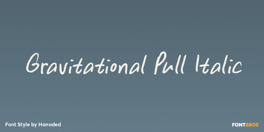 Gravitational Pull Italic Poster