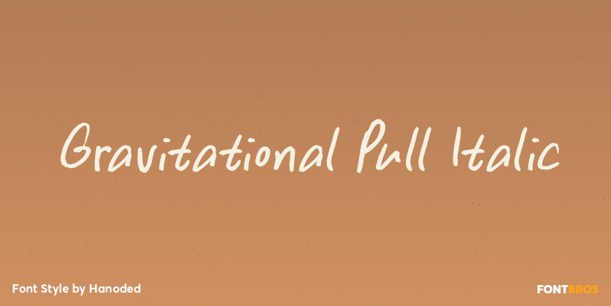 Gravitational Pull Italic Poster