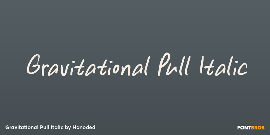 Gravitational Pull Italic Poster