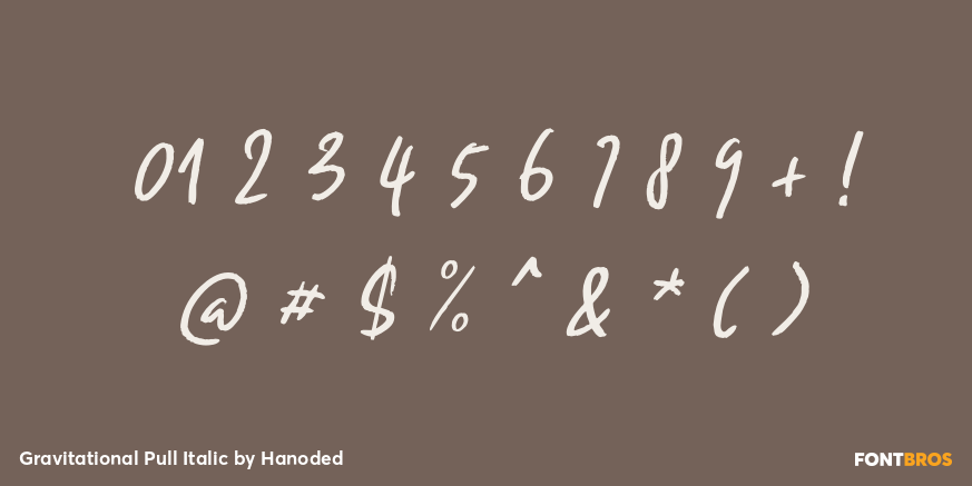 Gravitational Pull Italic Font Poster #4