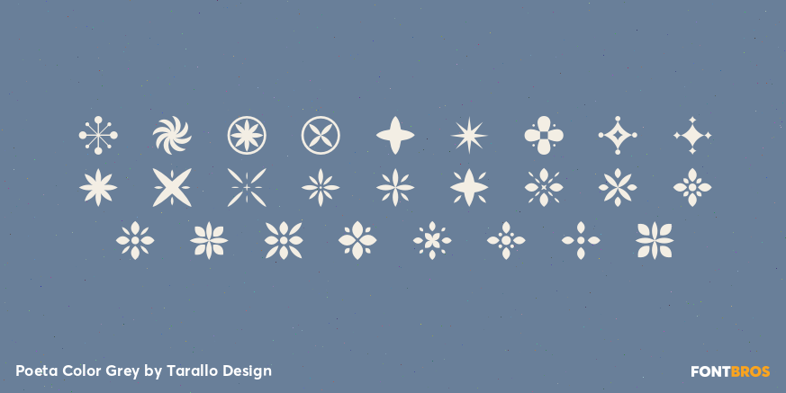 Poeta Color Grey Font Poster #3