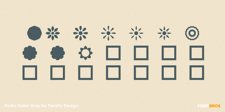 Poeta Color Grey Font Poster #4