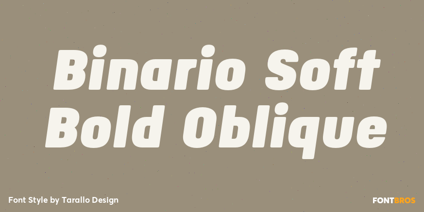 Binario Soft Bold Oblique Poster