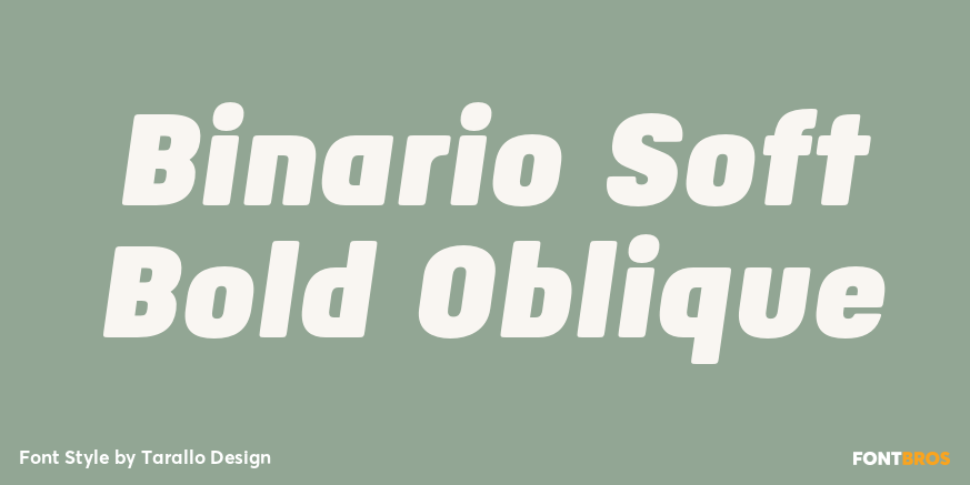 Binario Soft Bold Oblique Poster