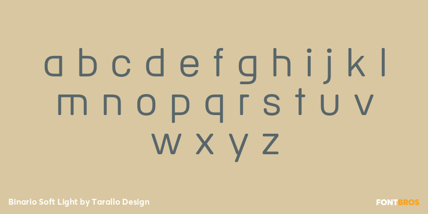 Binario Soft Light Font Poster #3