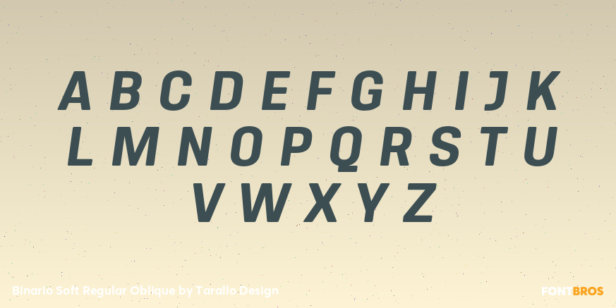 Binario Soft Regular Oblique Font Poster #2