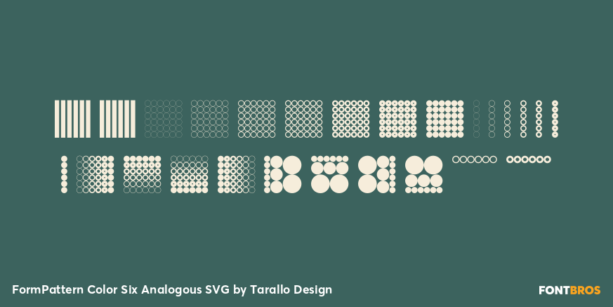 FormPattern Color Six Analogous SVG Font Poster #2