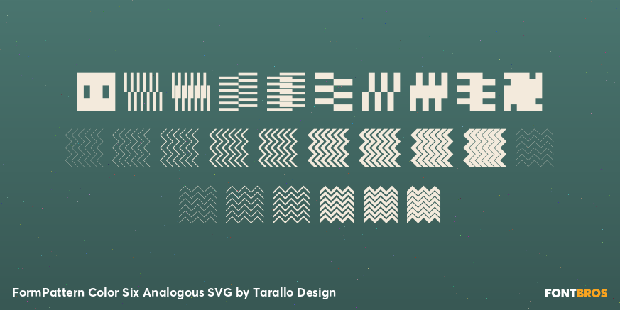 FormPattern Color Six Analogous SVG Font Poster #3