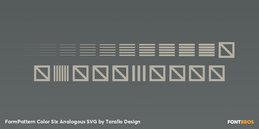 FormPattern Color Six Analogous SVG Font Poster #4