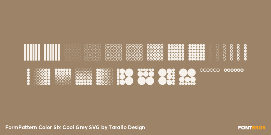 FormPattern Color Six Cool Grey SVG Font Poster #2