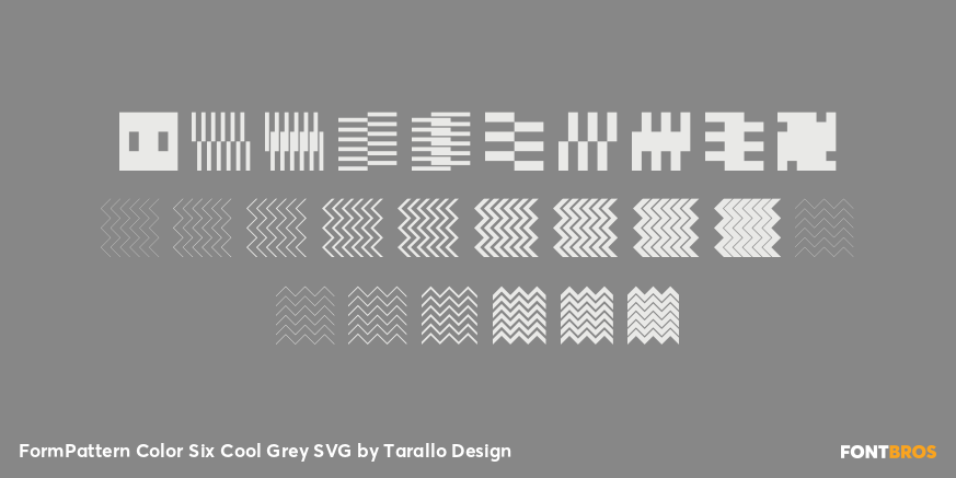 FormPattern Color Six Cool Grey SVG Font Poster #3