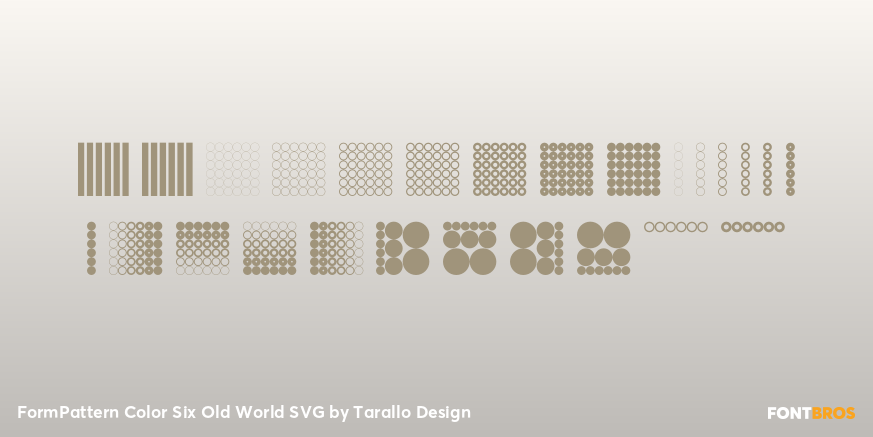 FormPattern Color Six Old World SVG Font Poster #2