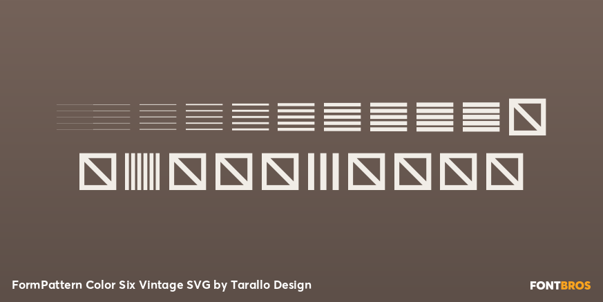FormPattern Color Six Vintage SVG Font Poster #4